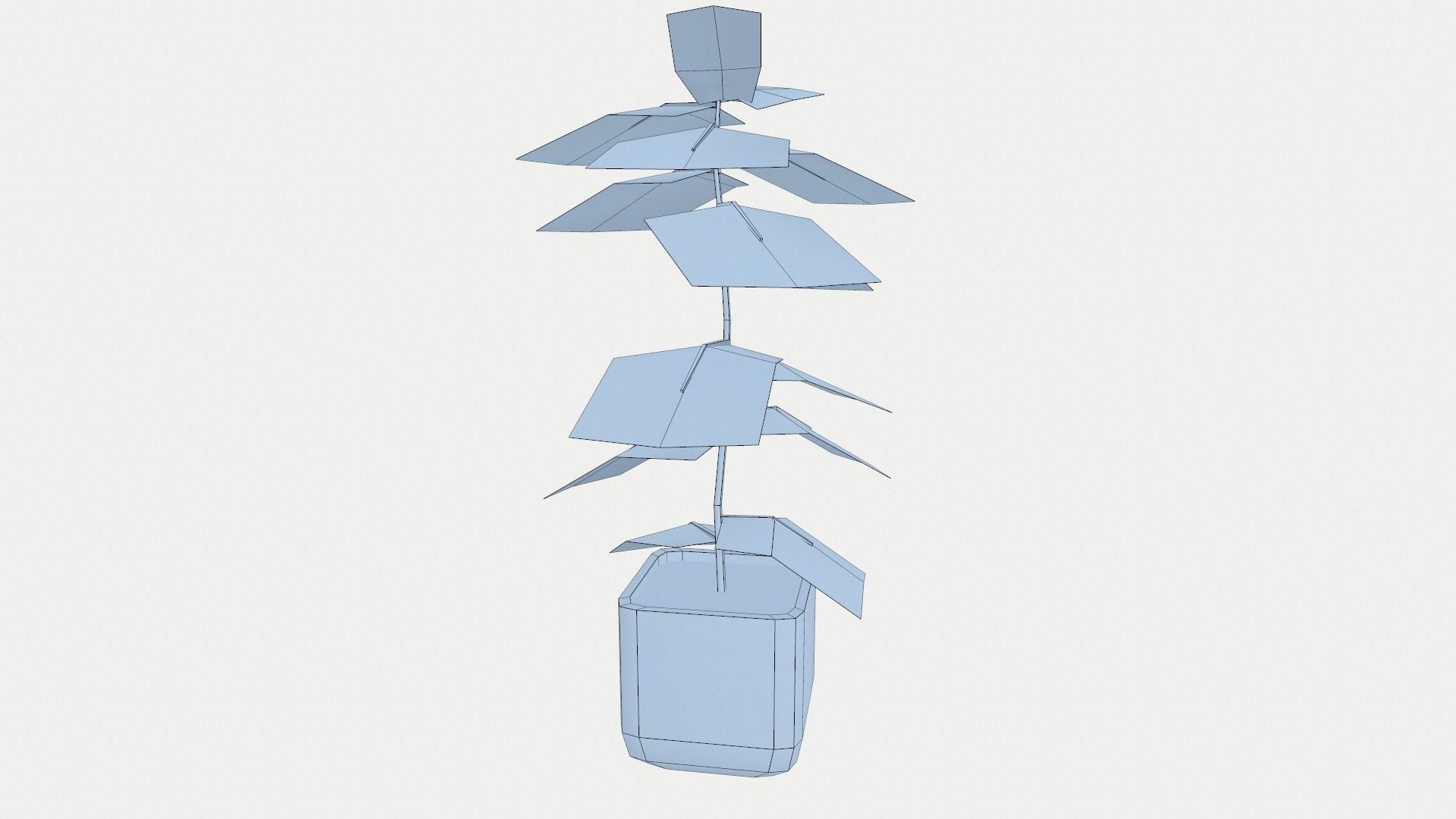 Little tree lowpoly model Low-poly 3D model_4