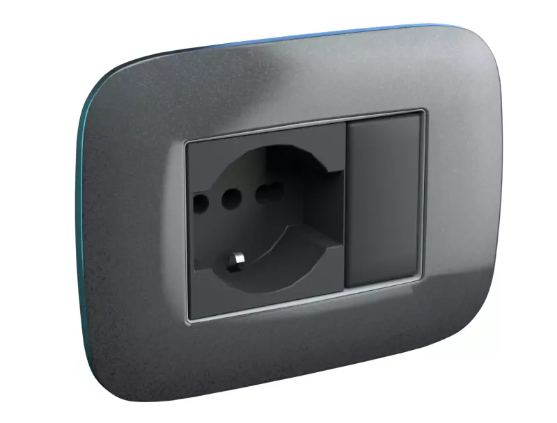 eletric socket EU 3D model_0