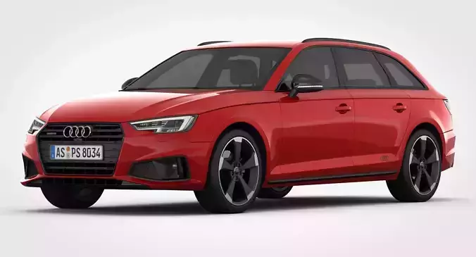 Audi A4 Avant 2019 Detailed Interior 3D model