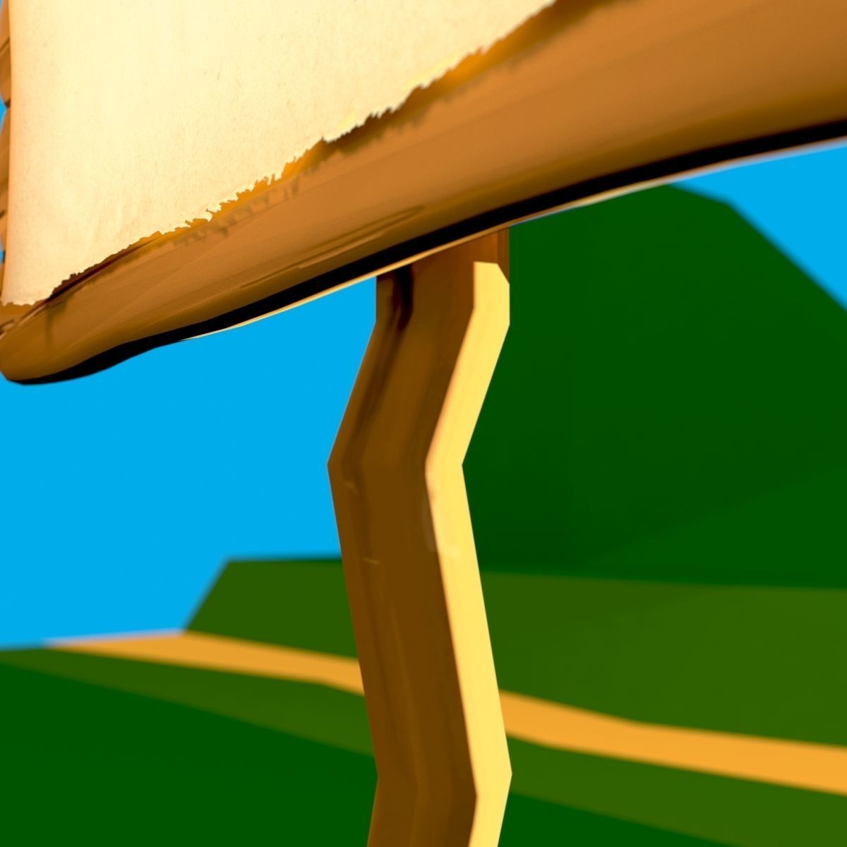 Wooden Signpost Low-poly 3D model_15