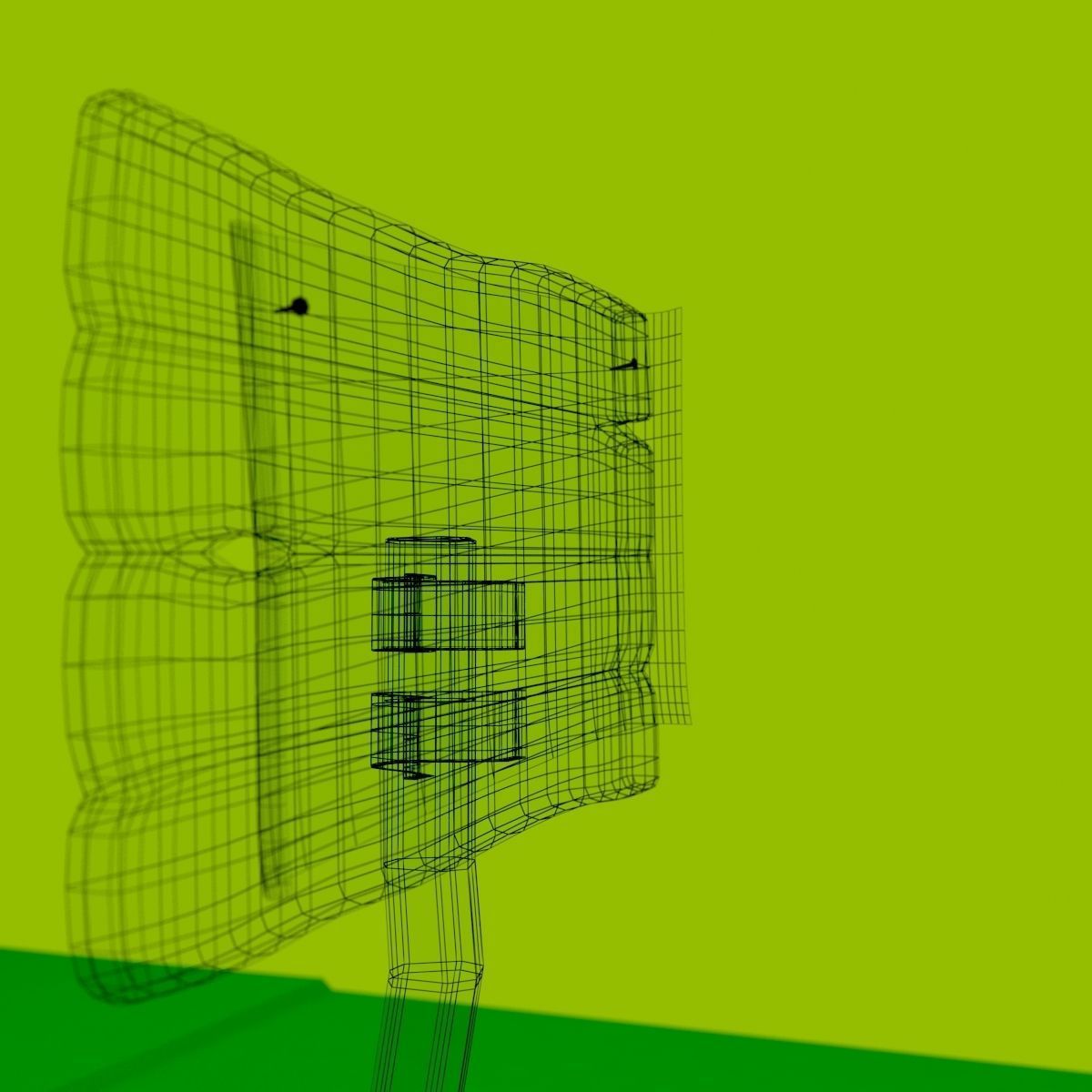 Wooden Signpost Low-poly 3D model_26