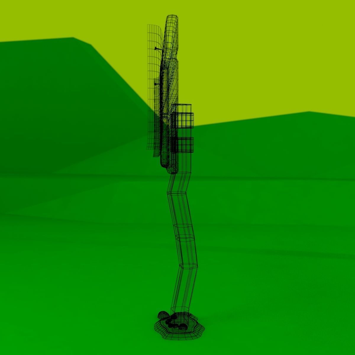 Wooden Signpost Low-poly 3D model_18