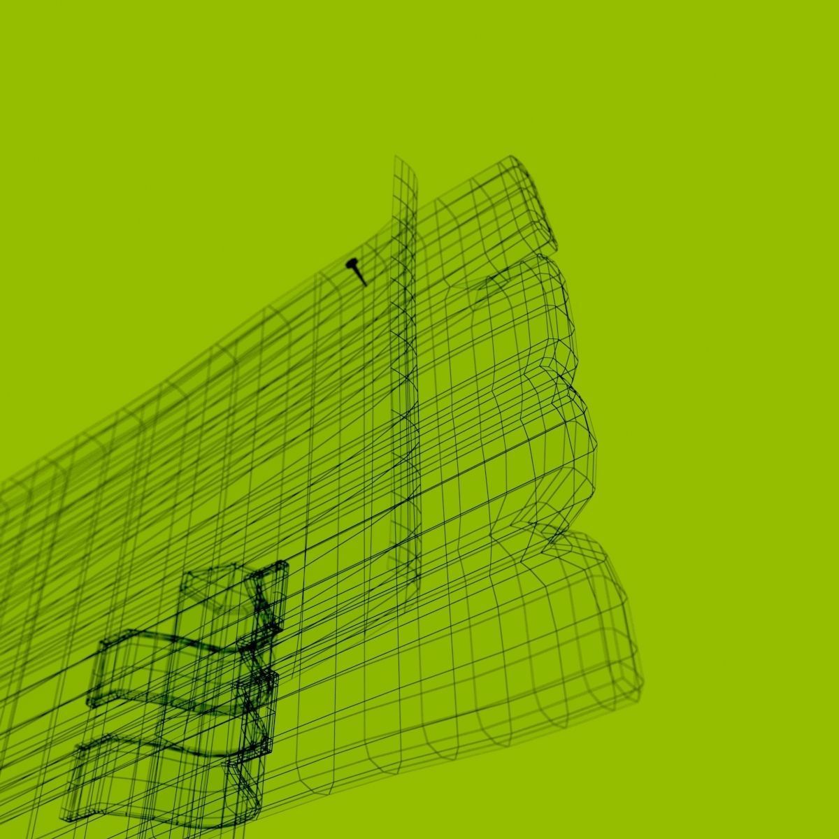 Wooden Signpost Low-poly 3D model_27