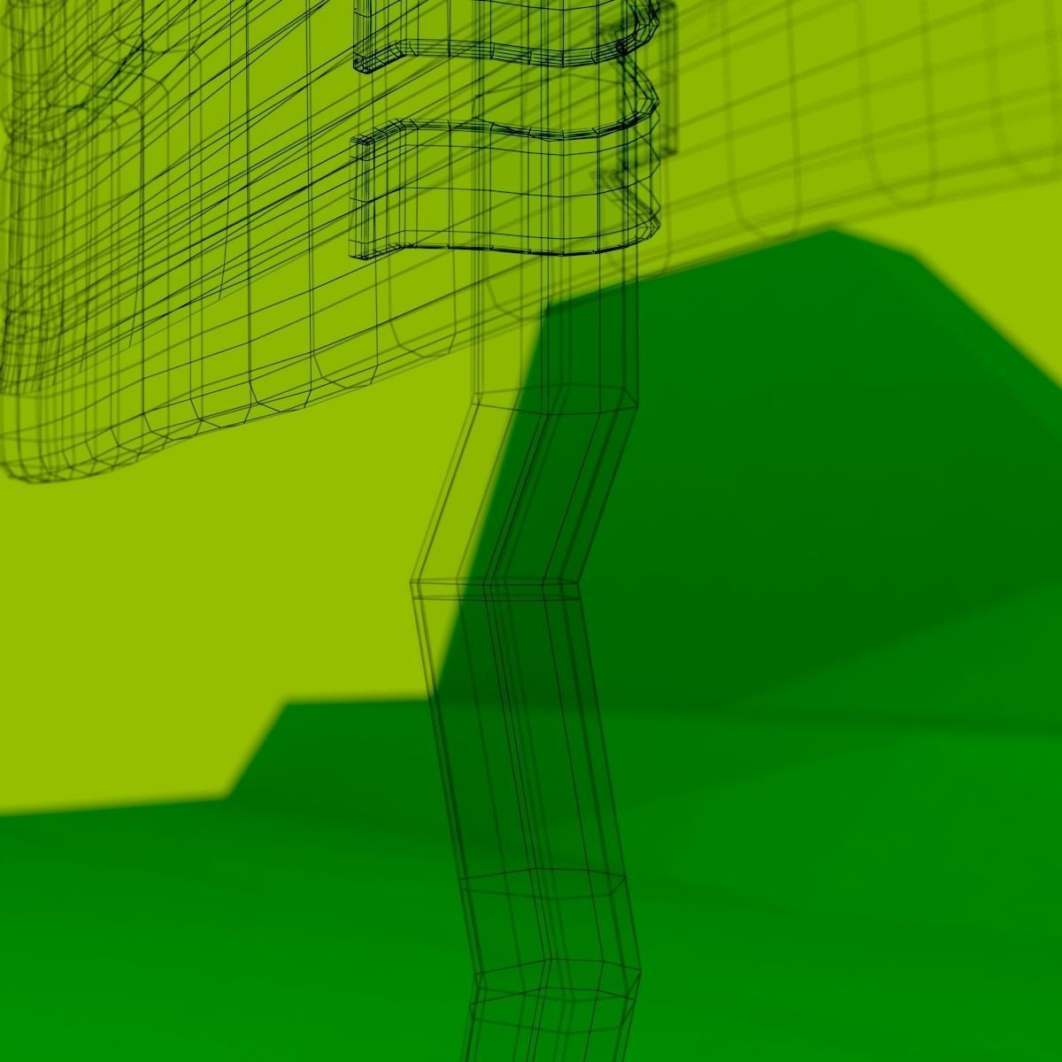 Wooden Signpost Low-poly 3D model_28