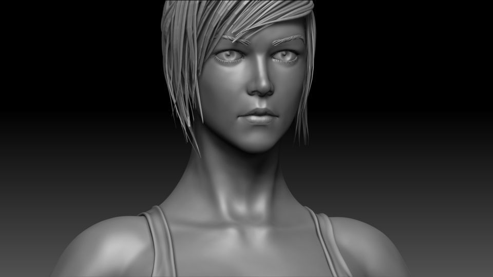 Female base Low-poly 3D model_12