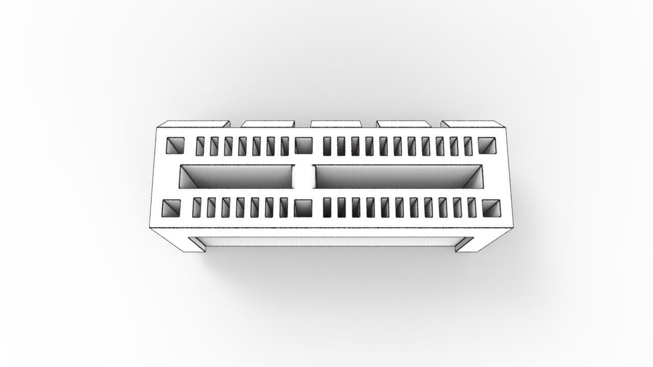 PCI-e 1x Slot 3D model_5