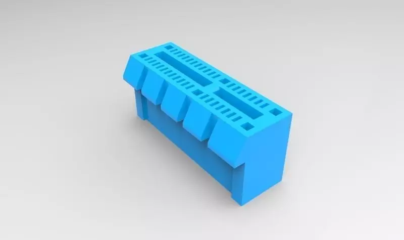 PCI-e 1x Slot 3D model_0