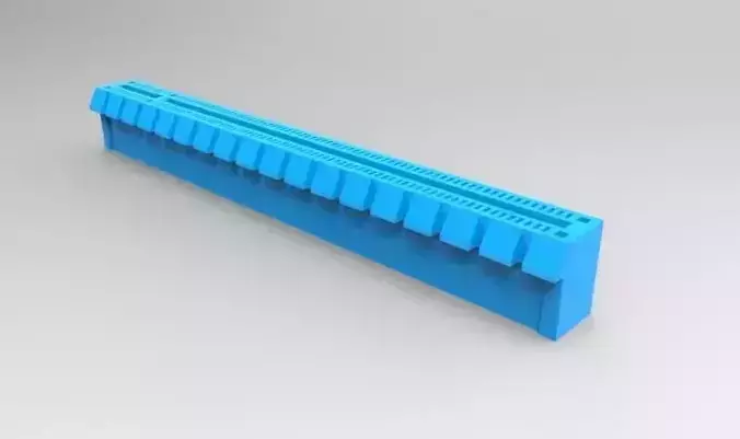 PCI-e 16x Slot 3D model