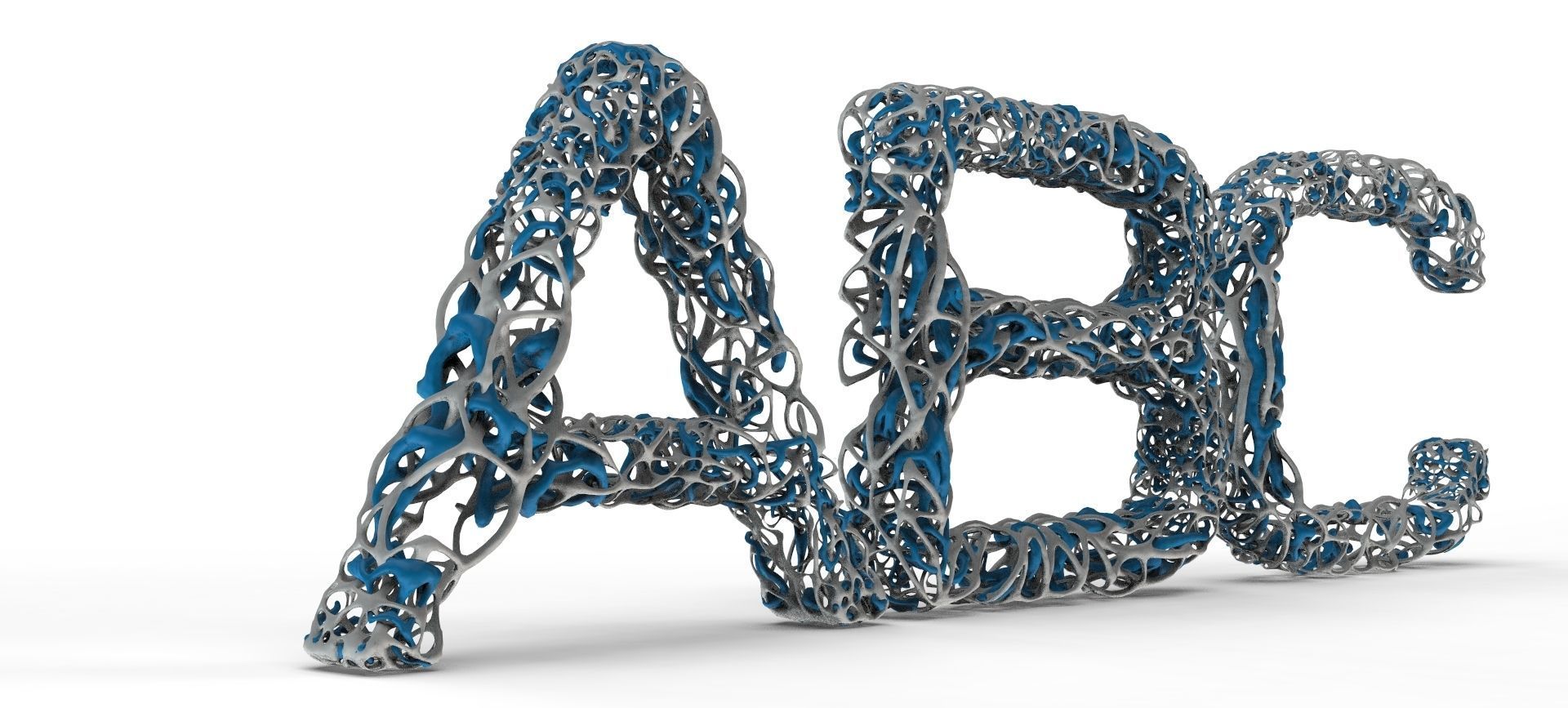 Dual Mesh Fonts 3D model_2
