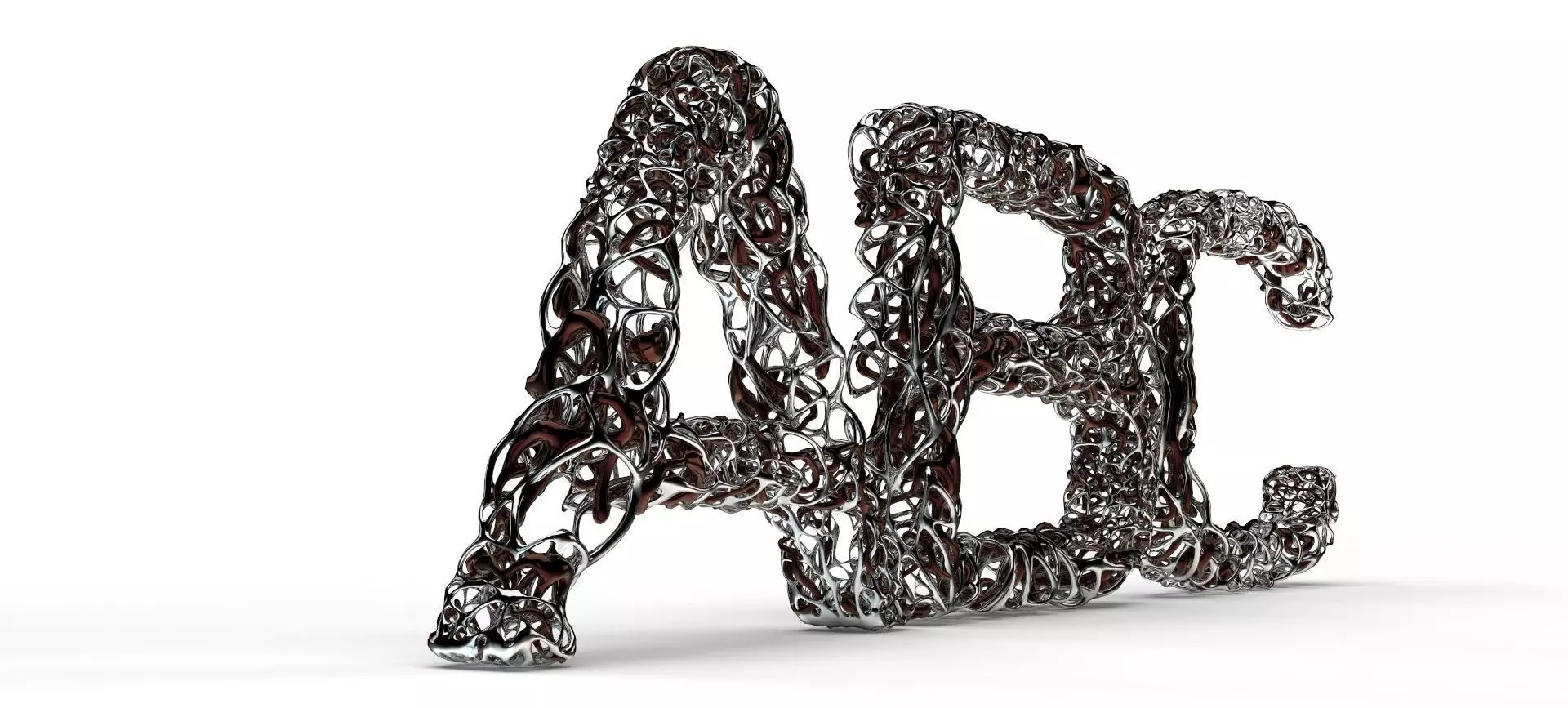 Dual Mesh Fonts 3D model_0