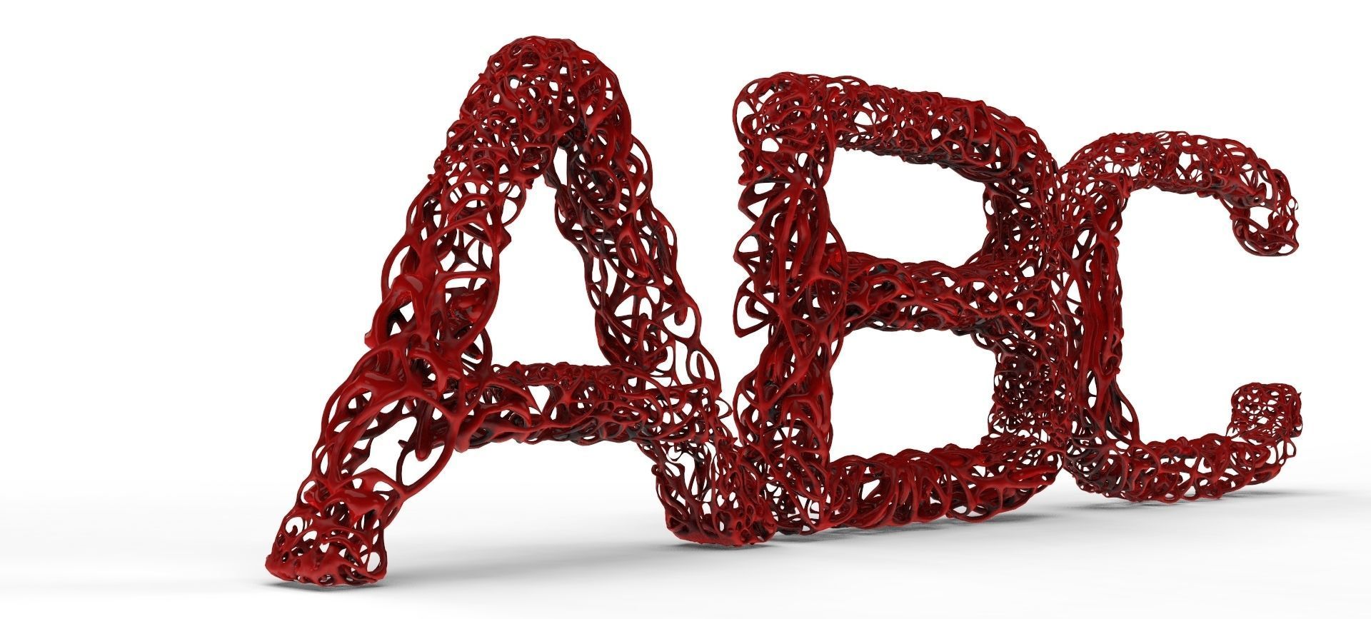 Dual Mesh Fonts 3D model_3