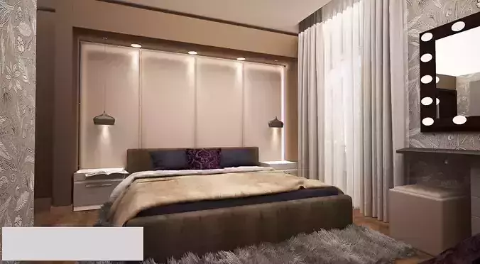 modern master bedroom 