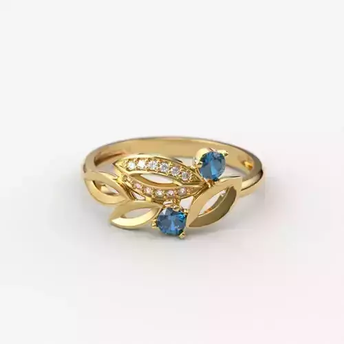Women Gemstone ring 3dm stl  3D print model Women Gemstone ring 3dm stl  3D print model