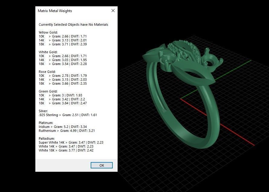 Women Gemstone ring 3dm stl  3D print model_7
