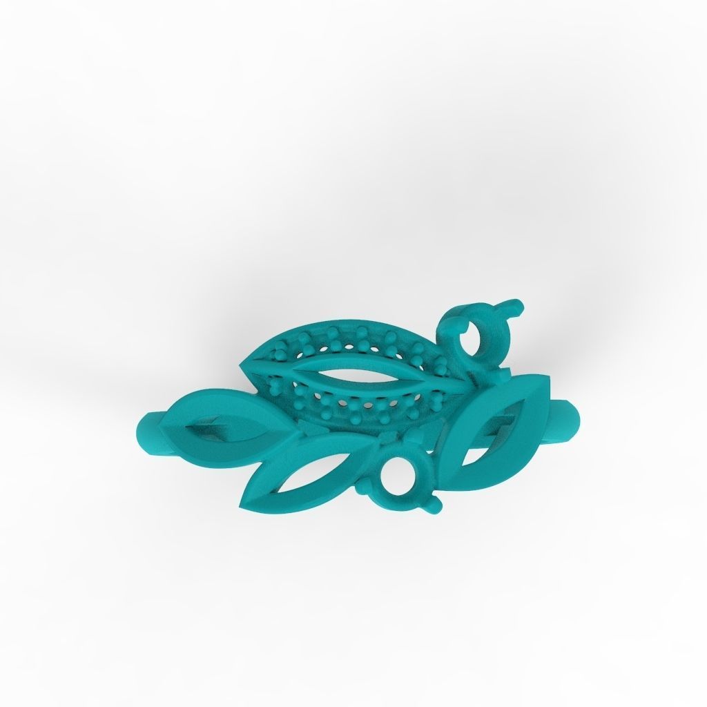 Women Gemstone ring 3dm stl  3D print model_25