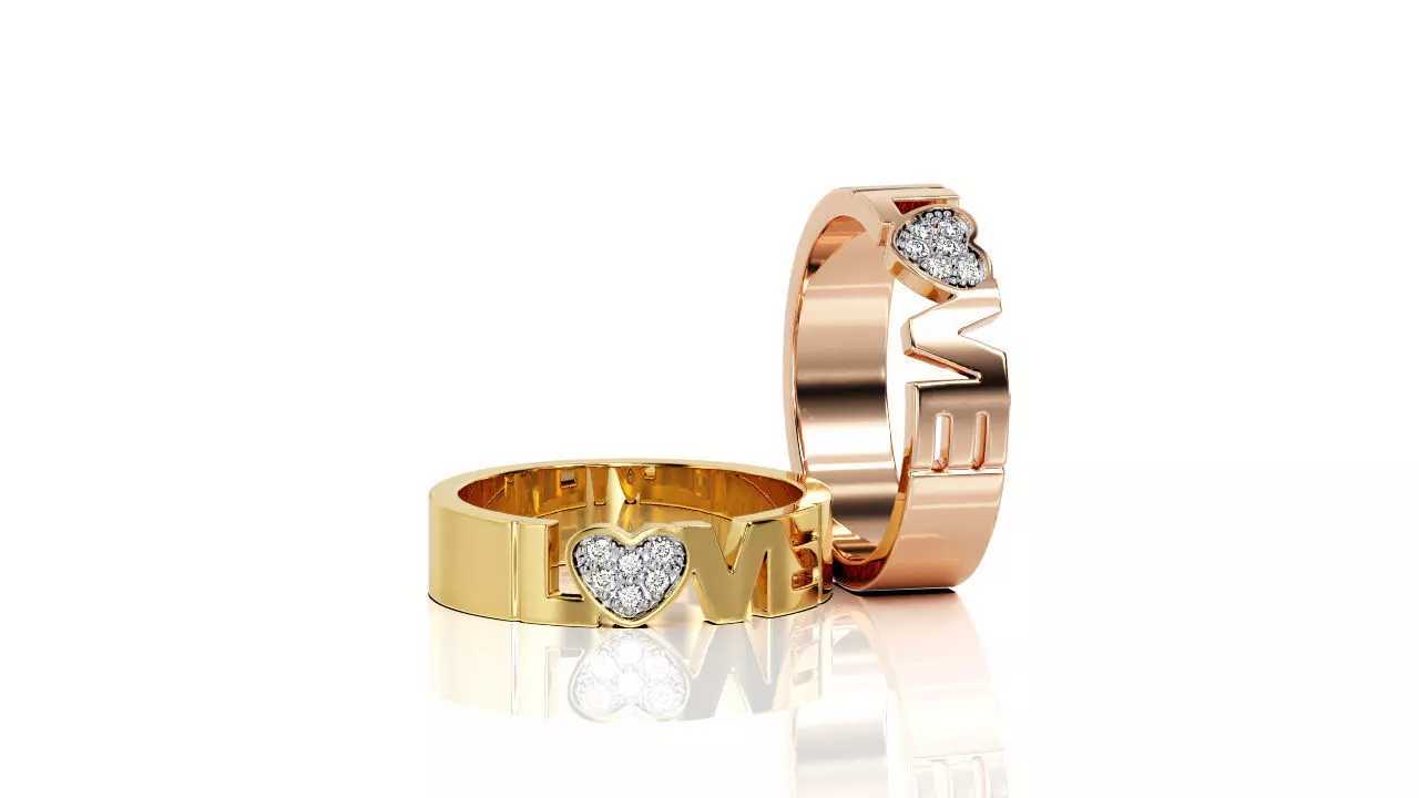 Love Ring Band R 0096 3D print model_0