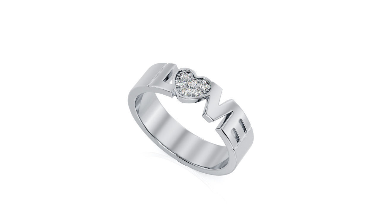 Love Ring Band R 0096 3D print model_2