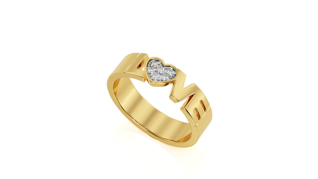 Love Ring Band R 0096 3D print model_3