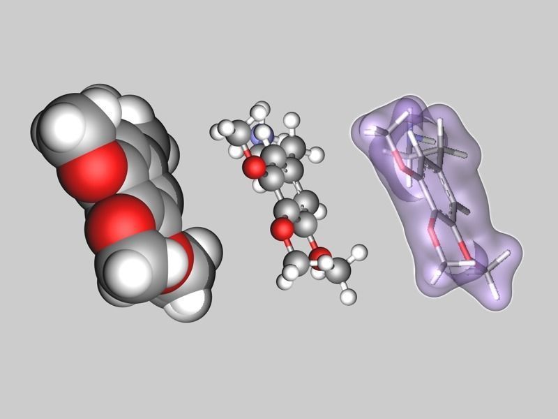 Mescaline molecule 3D model_9