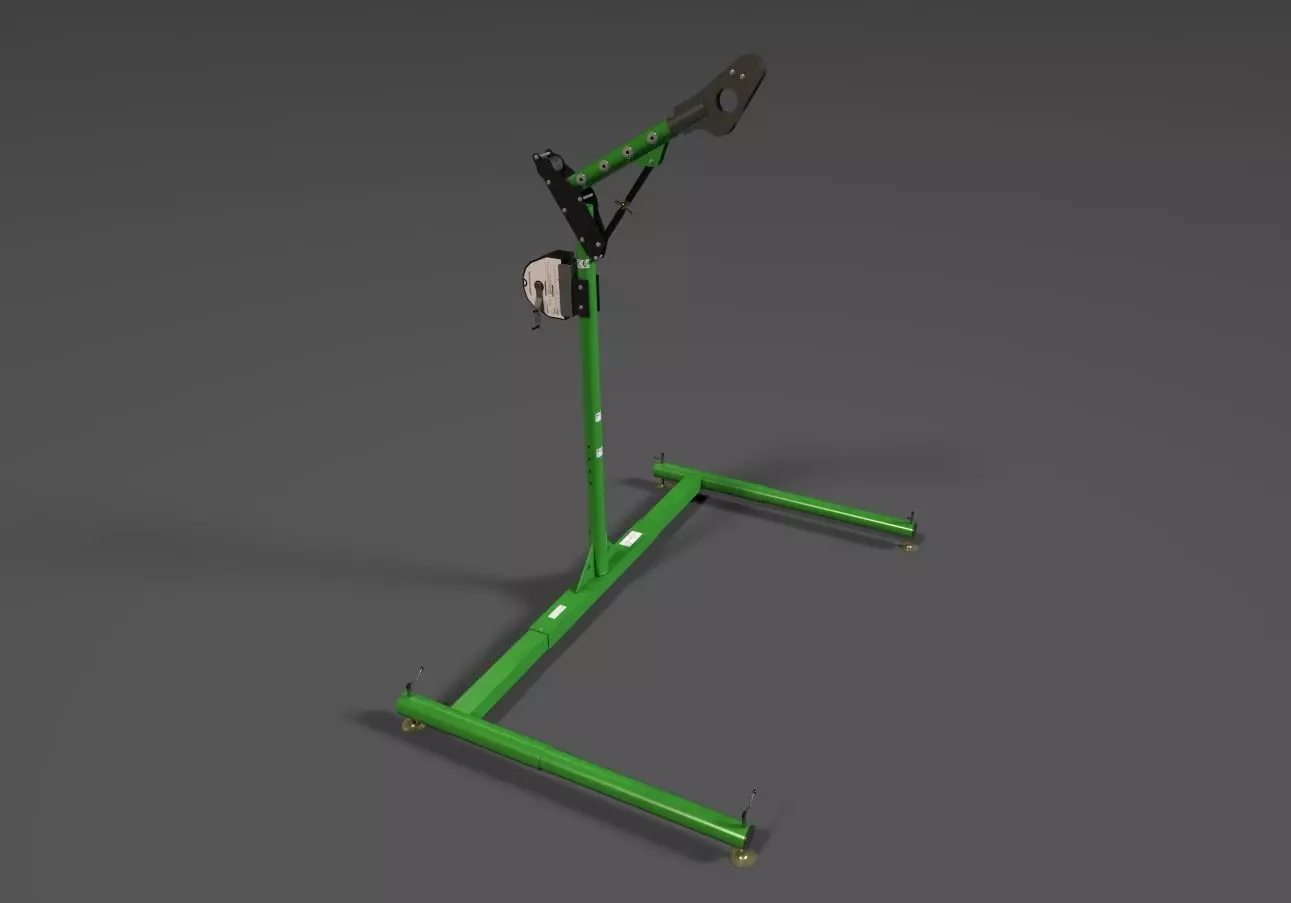Davit crane Low-poly 3D model