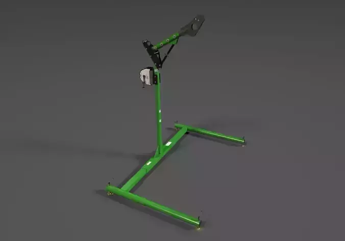 Davit crane Low-poly 3D model