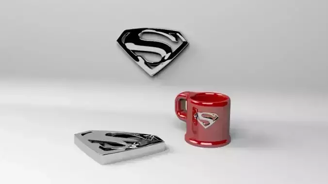 superman cup 3D model