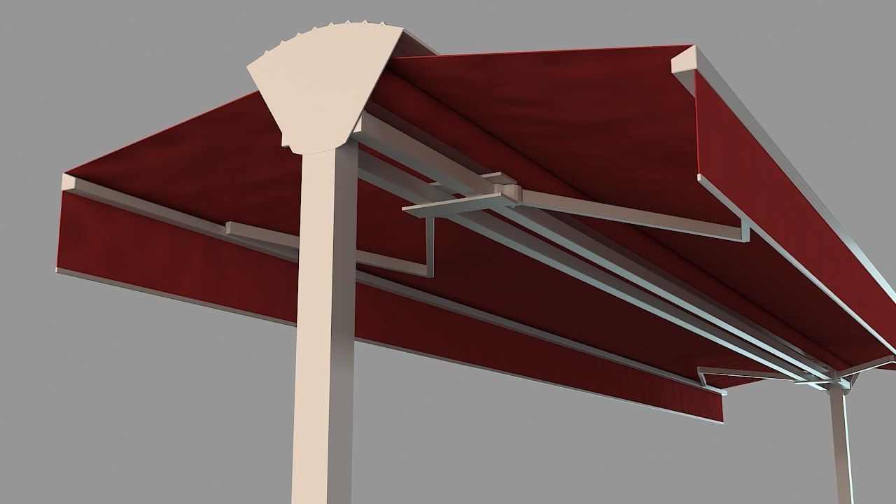 Awning retractable 3D model_1