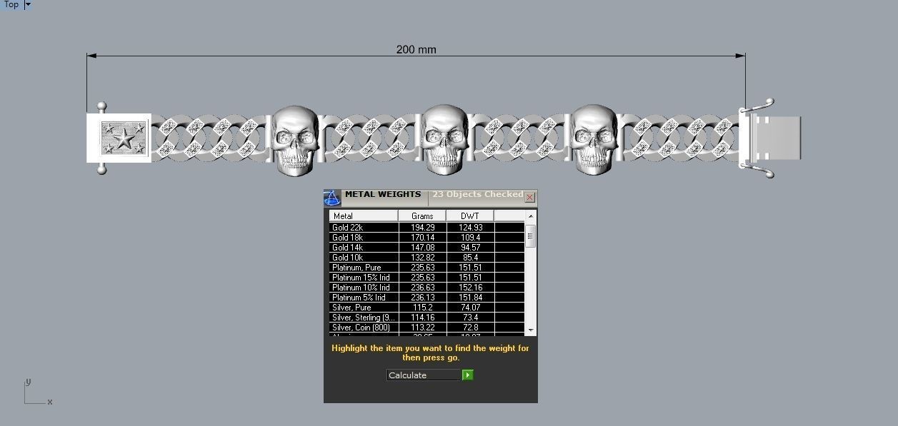 chain bracelets 08 3D print model_13