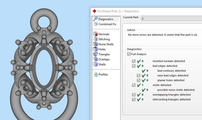 Women pendant with gems and diamonds 3dm stl vintage 3D print model_6