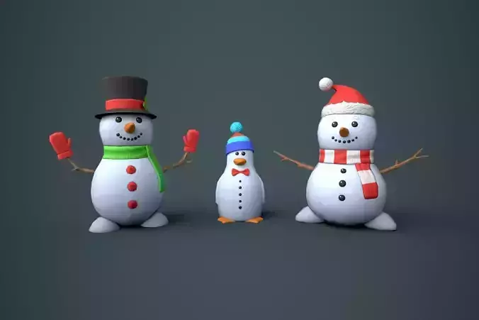 Snowmen Stylized