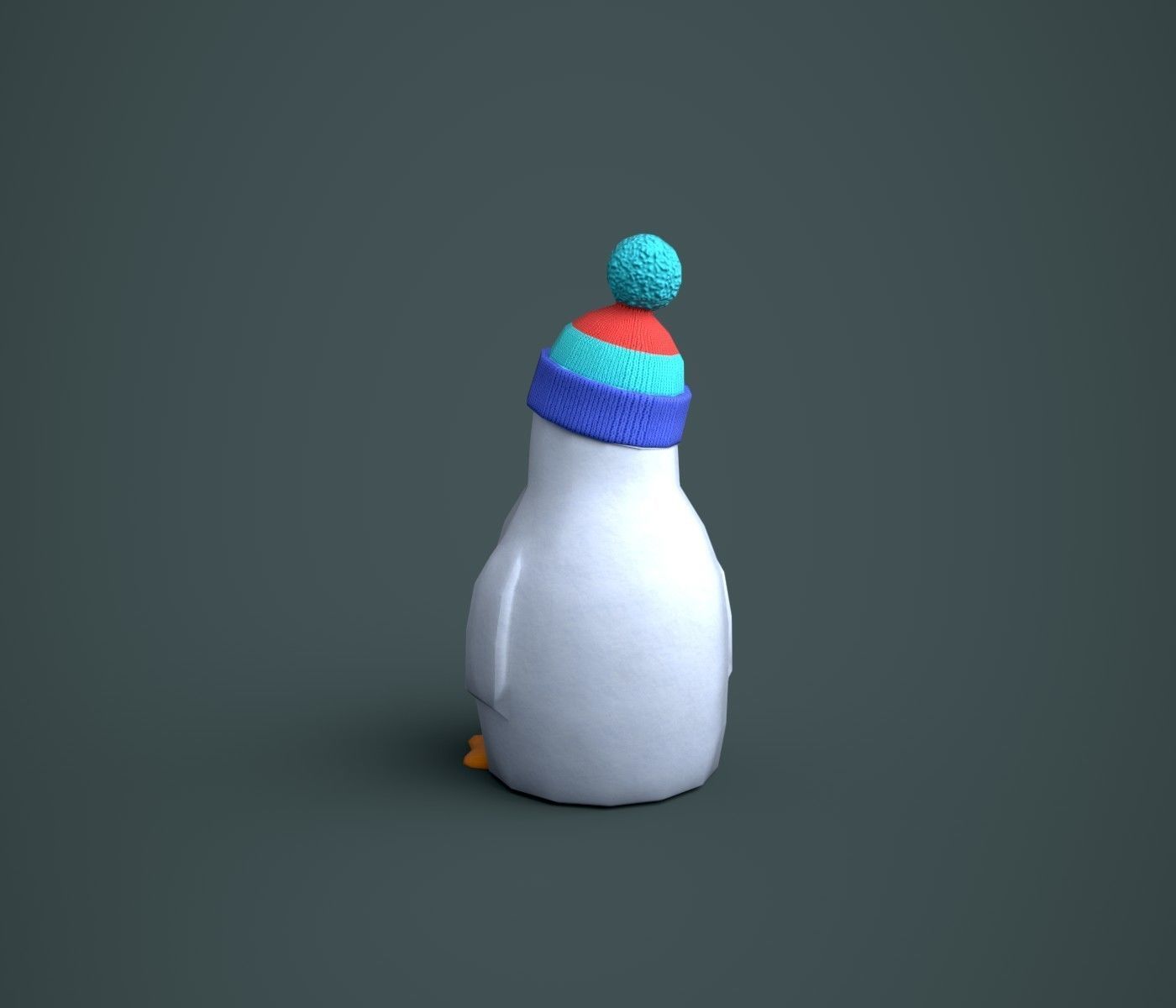 Snowmen Stylized Low-poly 3D model_8