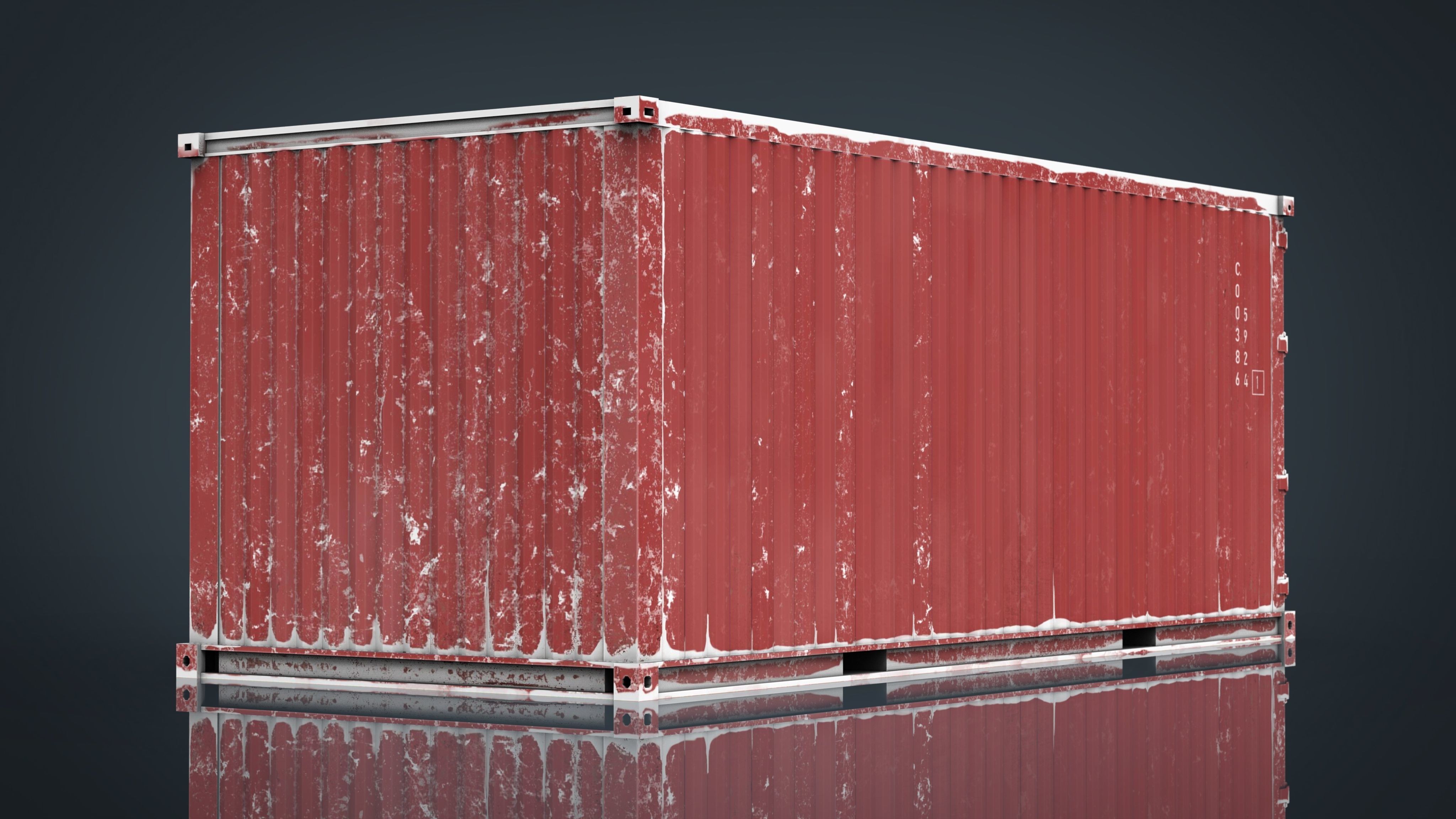 CONTAINER RED 3D model_3