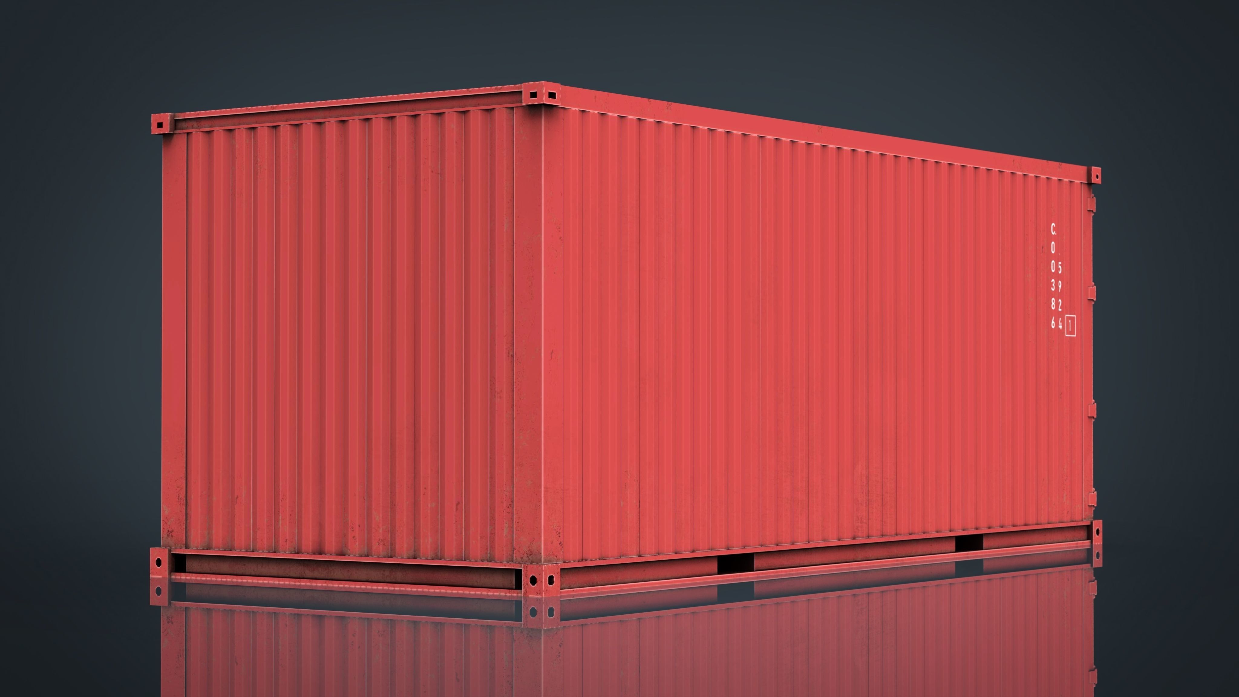 CONTAINER RED 3D model_4