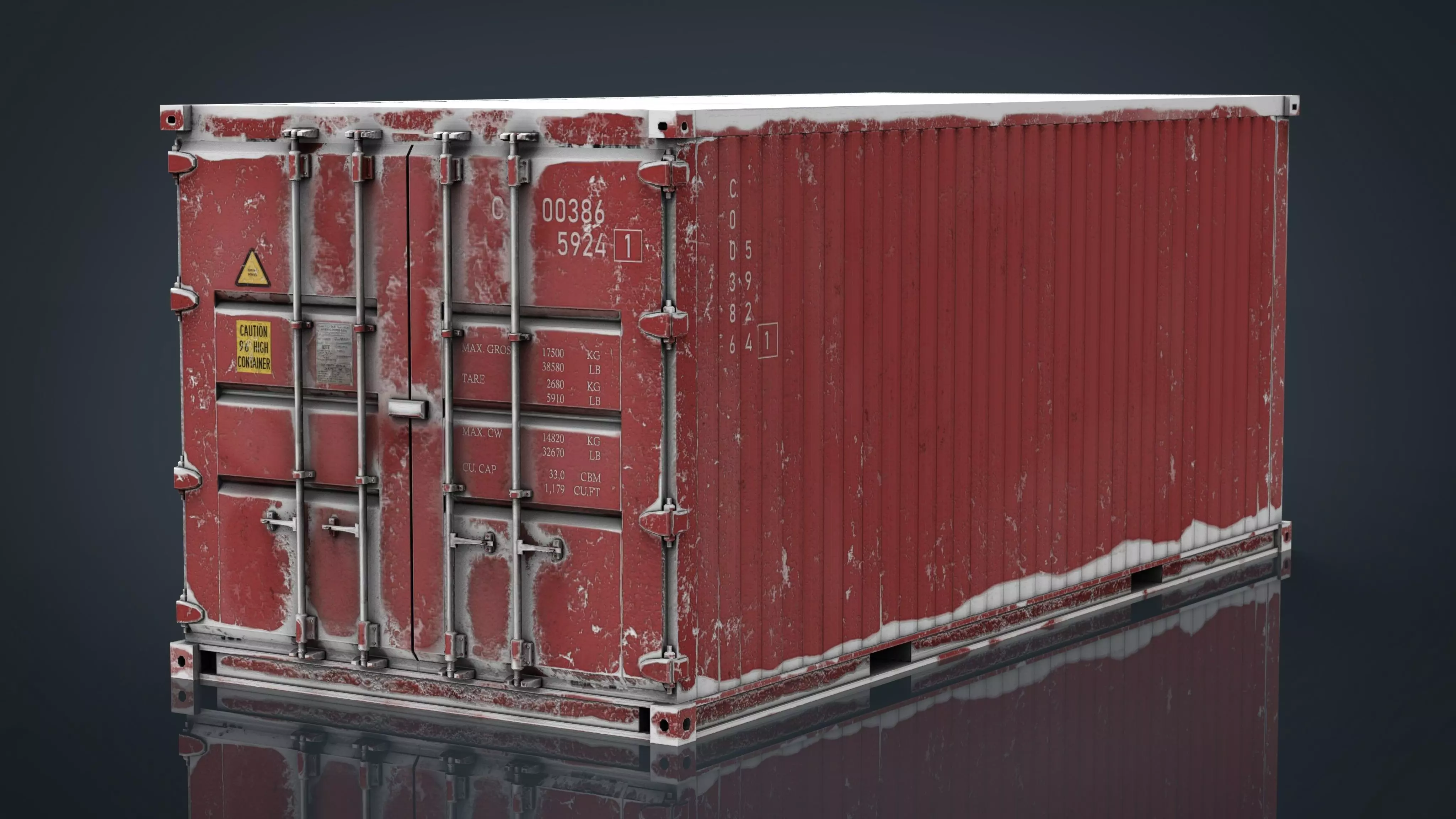 CONTAINER RED 3D model_0