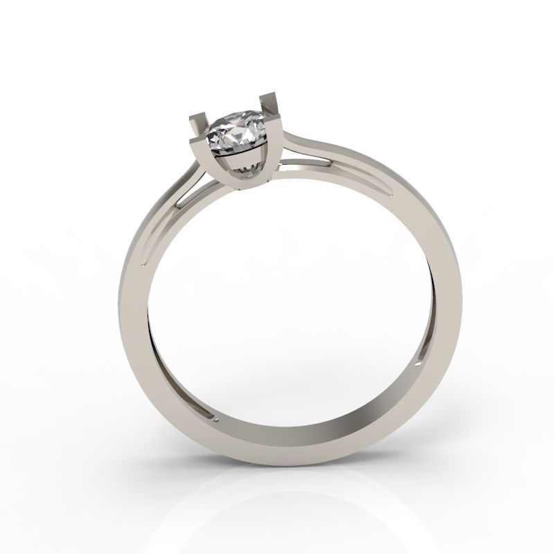 solitaire wedding engagement women Classic diamond ring 3dm stl  Free 3D print model_2