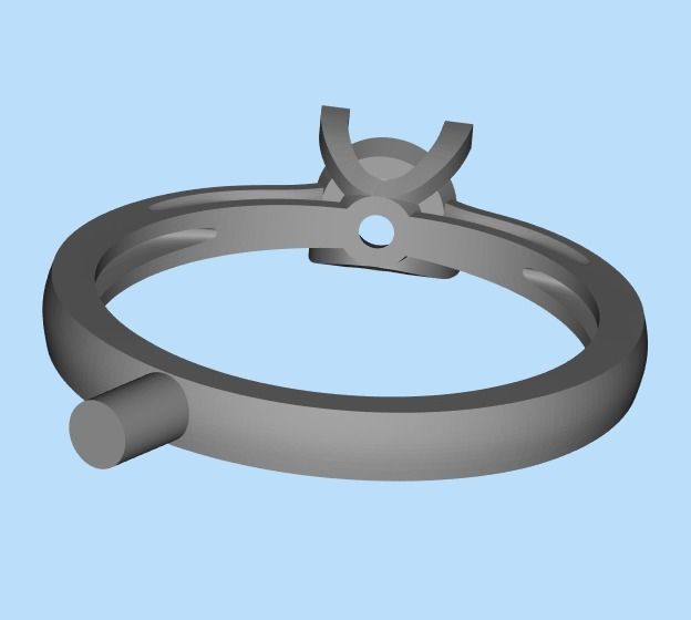 solitaire wedding engagement women Classic diamond ring 3dm stl  Free 3D print model_10