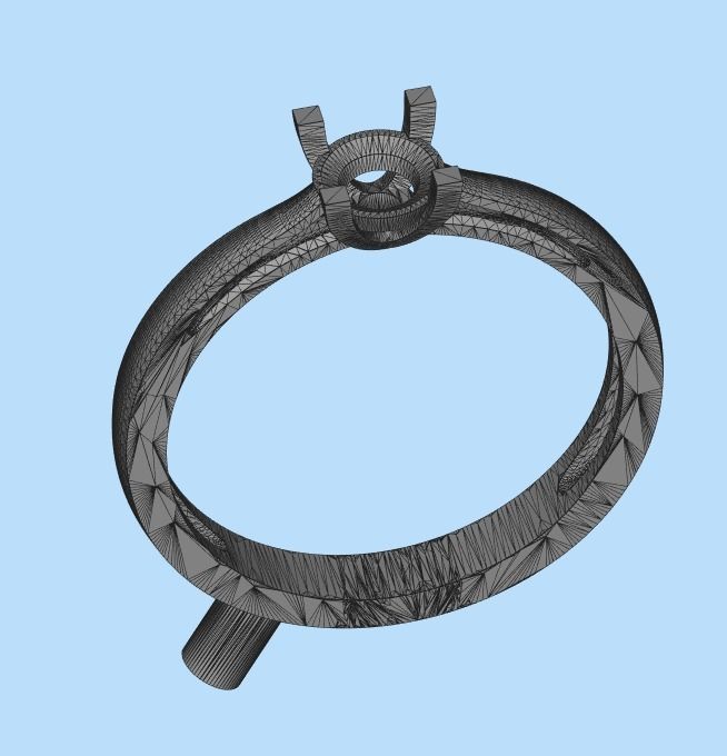 solitaire wedding engagement women Classic diamond ring 3dm stl  Free 3D print model_15