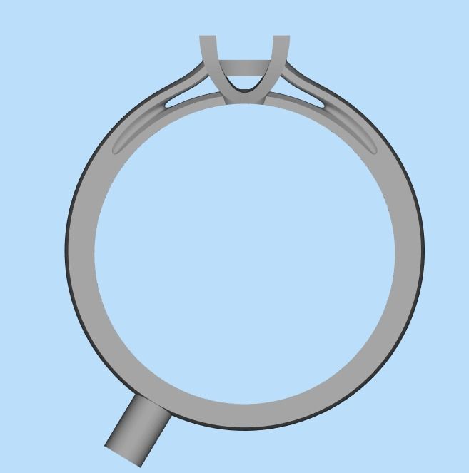 solitaire wedding engagement women Classic diamond ring 3dm stl  Free 3D print model_13