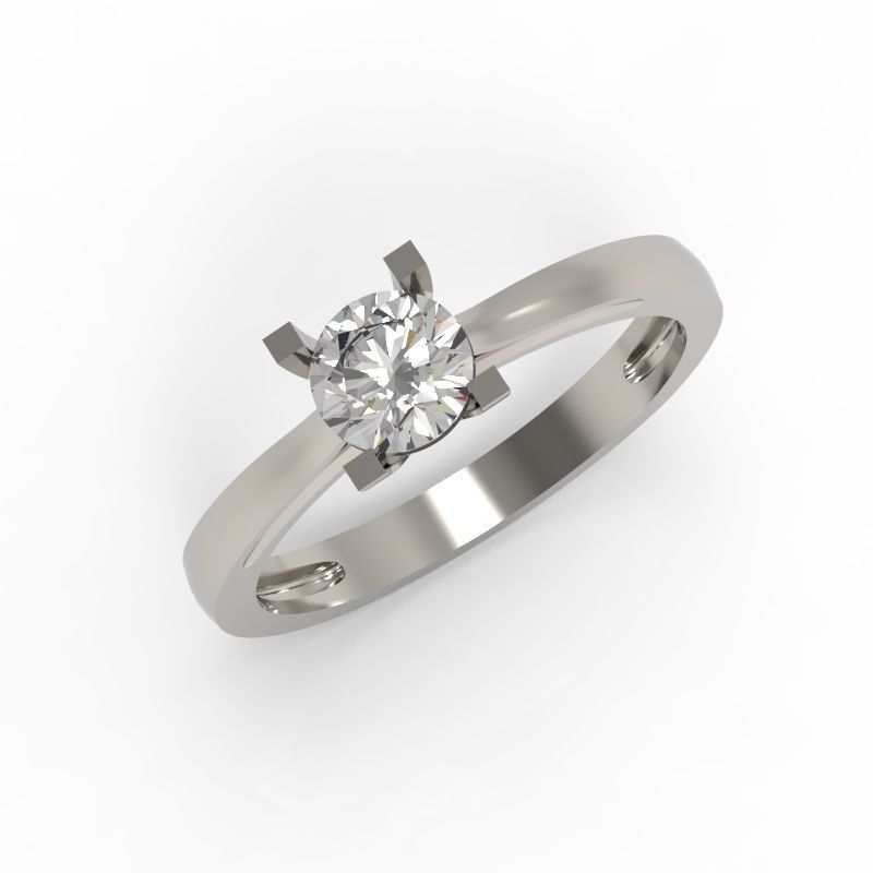 solitaire wedding engagement women Classic diamond ring 3dm stl  Free 3D print model_5