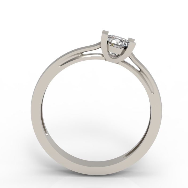 solitaire wedding engagement women Classic diamond ring 3dm stl  Free 3D print model_4