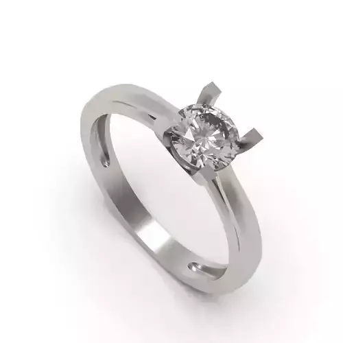 solitaire wedding engagement women Classic diamond ring 3dm stl  Free 3D print model