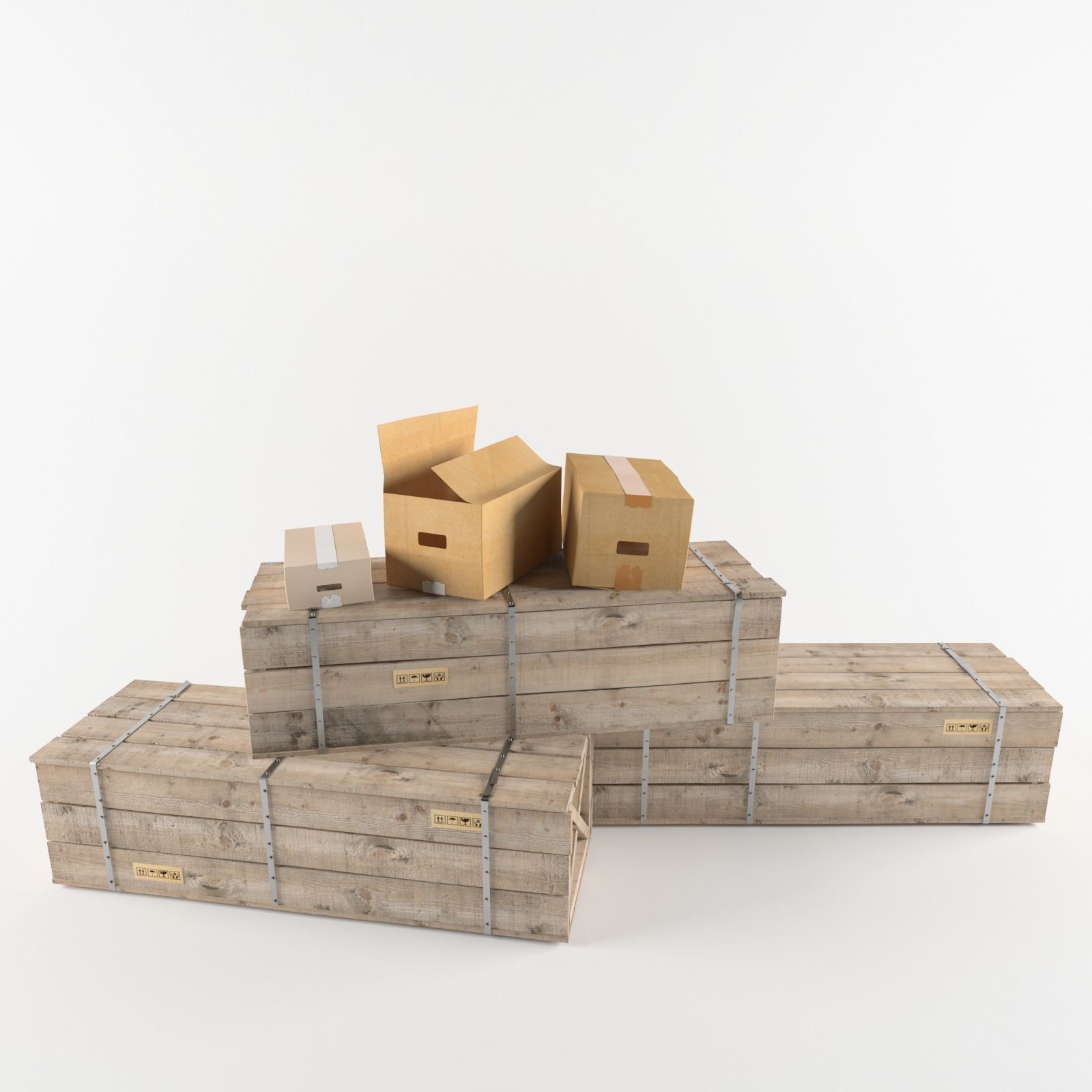Boxes Free 3D model