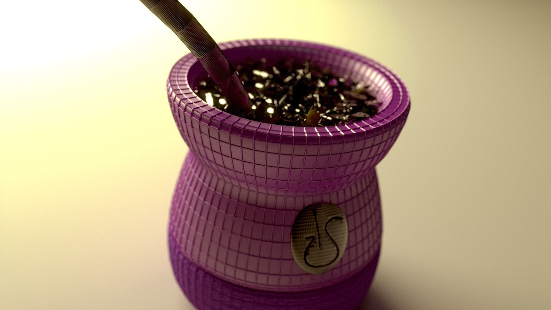 Plastic Mate cup 3D model_1