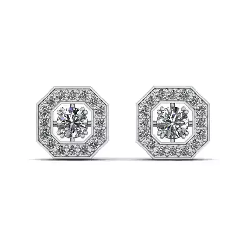 H-ERG-821 two diamond stud earrings