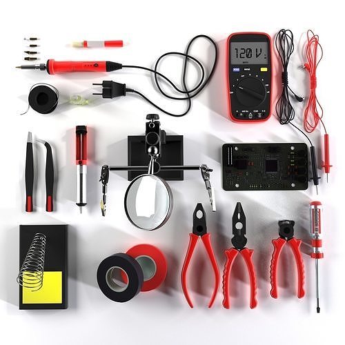 Soldering kit 3D model
