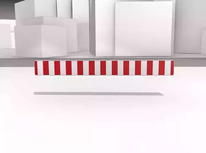 Construction Barrier Version 1 600-36 250x2400mm Low-poly 3D model