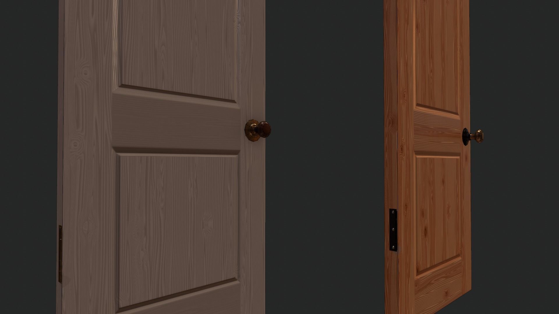 Game Ready Interior Doors Low-poly 3D model_1