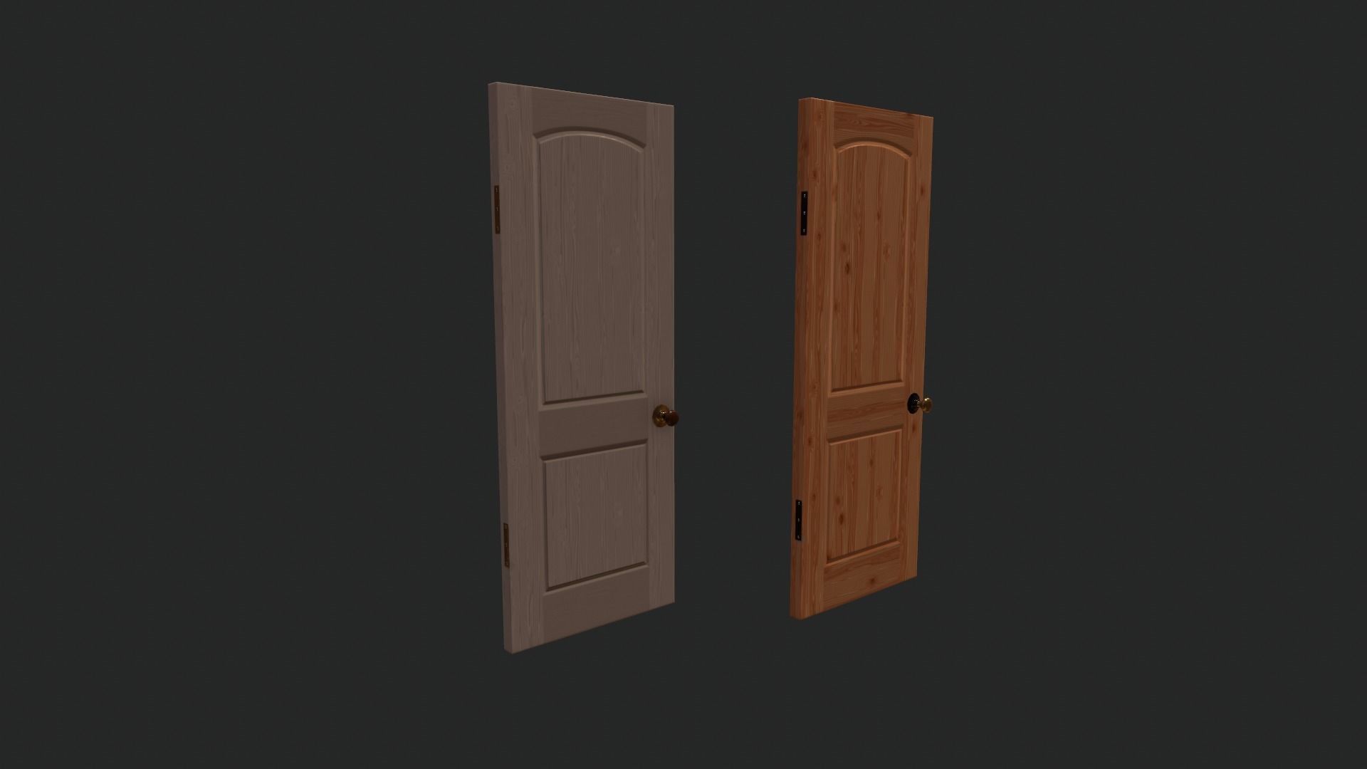 Game Ready Interior Doors Low-poly 3D model_5