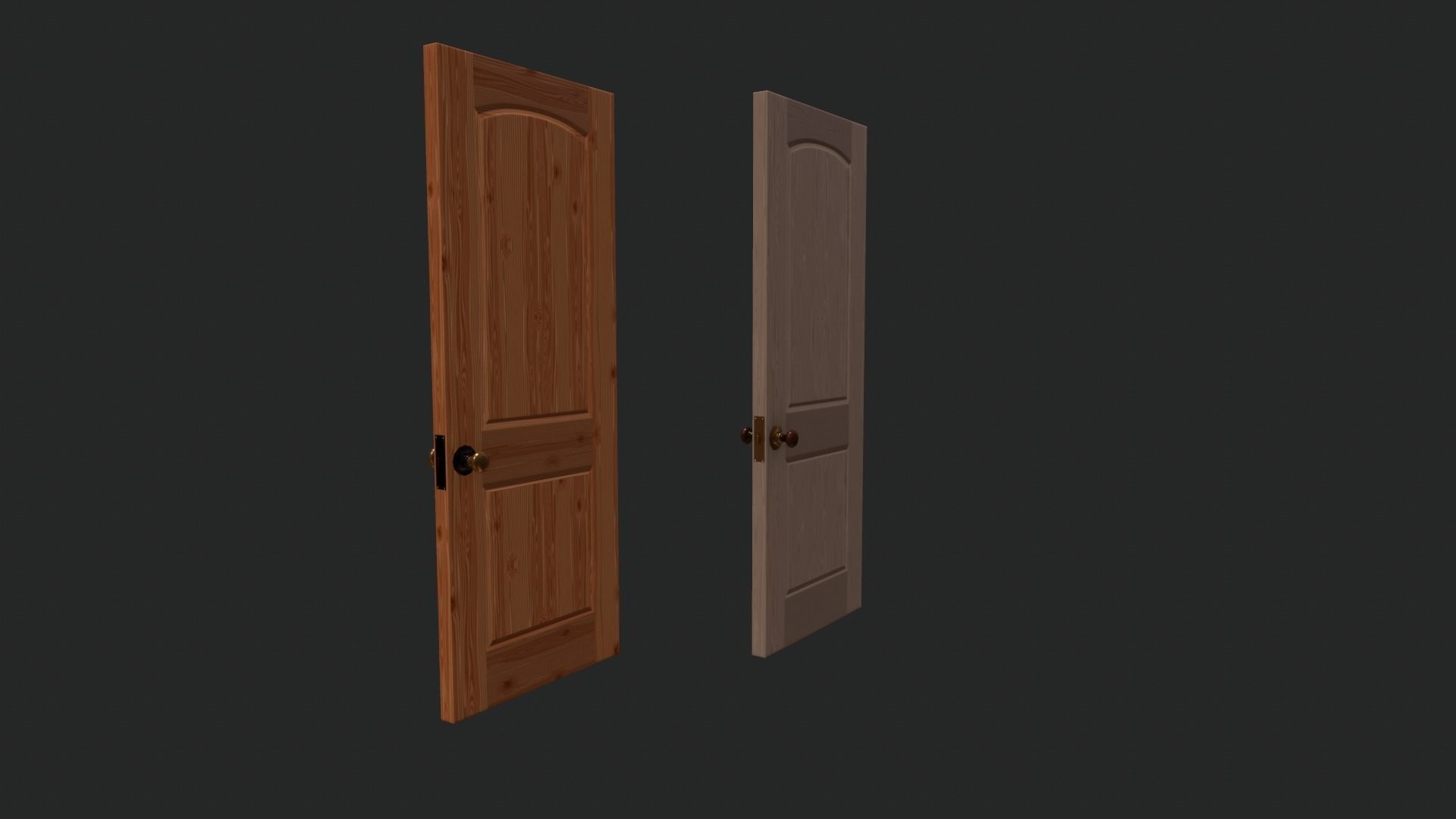 Game Ready Interior Doors Low-poly 3D model_7