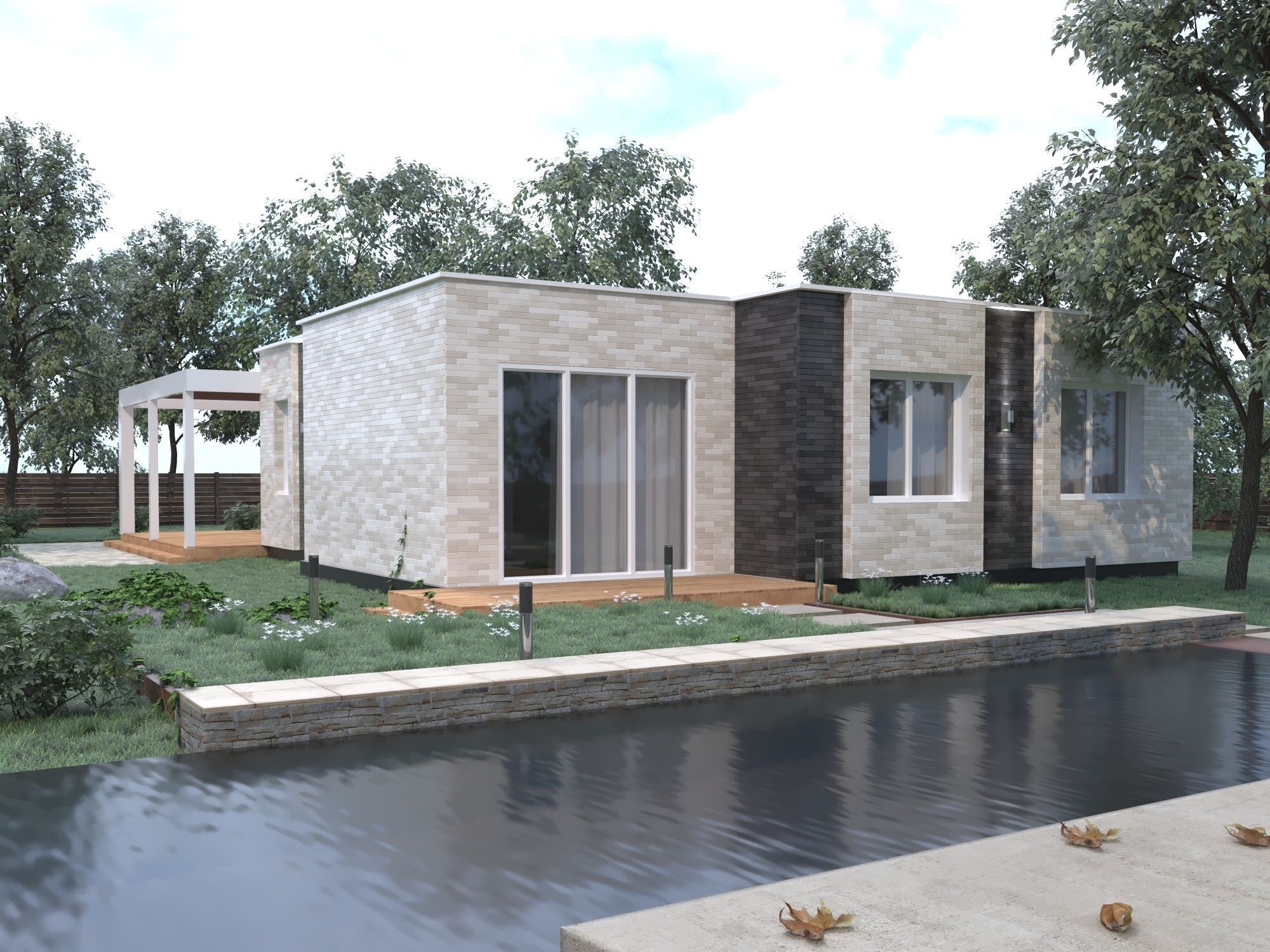 Modern House model Contemporary  3D model_9